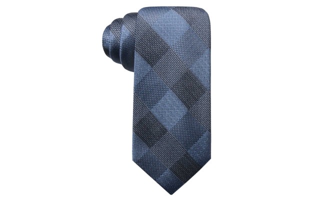  Distinction Men’s Olympos Check Slim Silk Ties, Bright Blue