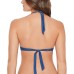  Juniors’ Banded Push-Up Halter Bikini Top, Slate, X-Large