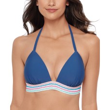 Salt + Cove Juniors’ Banded Push-Up Halter Bikini Top, X-Small, Navy