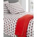  Holiday Microfiber 4 Piece Twin Sheet Set and Throw Bedding, Twin