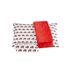 Sanders Holiday Microfiber 4 Piece Twin Sheet Set and Throw Bedding