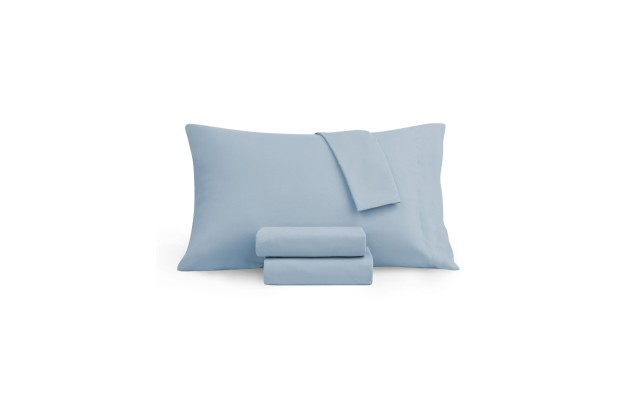  Lavendar Infused Cotton Sheet Set, Sky Blue, King