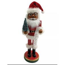 Santa’s Workshop 14″ Santa with Tree List Nutcracker