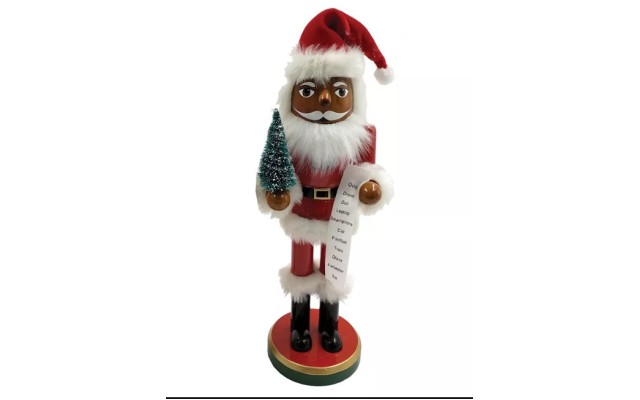 Santa’s Workshop 14″ Santa with Tree List Nutcracker