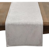 Saro Lifestyle Shimmering Evening Event Table Runner, 15″ x 72″, Silver