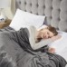  Full Plush Electric Blanket, Charcoal, 77×84″
