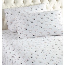 Shavel Home Products Micro Flannel Printed Sheet Set, King, Princess Cats