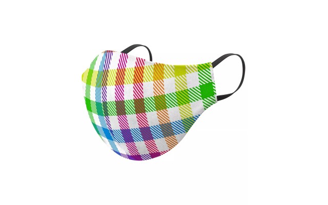  GoGo By  Kids Breathable Printed Face Mask, Chrome Plaid