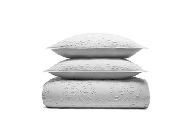  Ines Duvet Cover Set, King, Gray