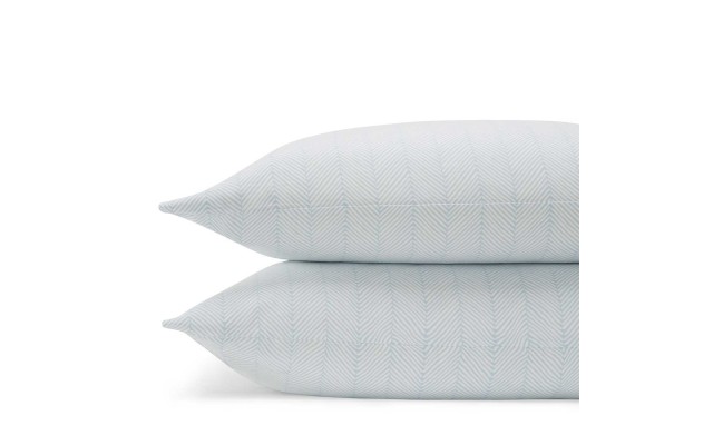  Portia King Pillowcase Pair, Blue/White, King