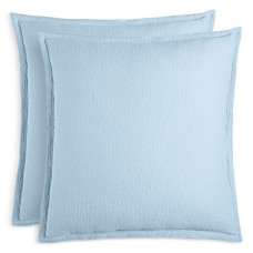 Sky Textured Matelasse Euro Sham Set, Blue