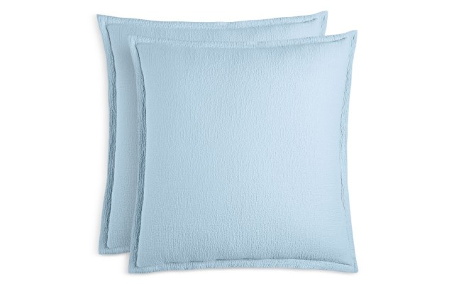  Textured Matelasse Euro Sham Set, Blue