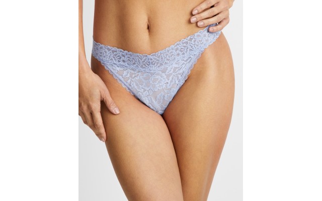  Womens Lace Thong Underwear, Eventide, L