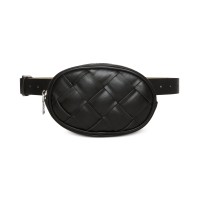 Steve Madden Basket Weave Belt Bag, Black,Small
