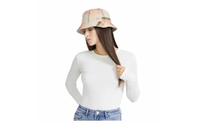  Logo Plate Brushed Bucket Hat,28-1/2″