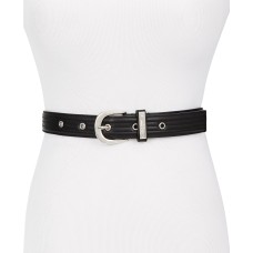 Steve Madden Trapunto Stitch Belt, Black, XL