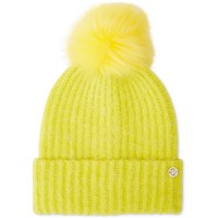 Steve Madden Women’s Heathered Rib Knit Beanie, Sulphur