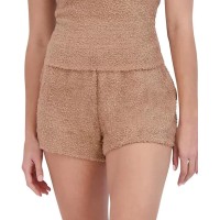 Steve Madden Women’s Pull-on Chenille Sleep Shorts, Praline, Large