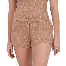 Steve Madden Women’s Pull-on Chenille Sleep Shorts, Praline, Large