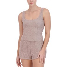 Steve Madden Women’s Scoop-Neck Chenille Sleep Tank Top, Bark, Large