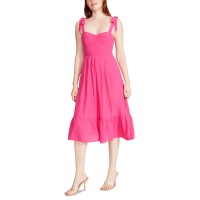 Steve Madden Women’s Sophia Rose Bustier Midi Dress, Pink Glow, 2