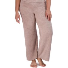 Steve Madden Women’s Wide-Leg Chenille Sleep Pants, Bark, Small