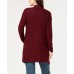 Style Co Mixed-stitch Tweed Duster Card (Scarlet Wine, XL)