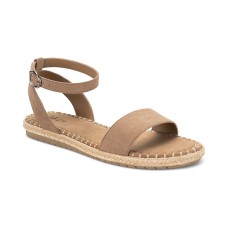 Style & Co Peggyy Ankle-Strap Espadrille Flat Sandals, Taupe, 7M