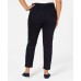 Style & Co Plus Size Cotton Pull-On Flower-Print Jeans (Medium Blue, 18W)