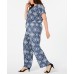 Style & Co Plus Size Printed Wide-Leg Jumpsuit