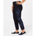 Style & Co Plus Size Cotton Pull-On Flower-Print Jeans (Medium Blue, 18W)