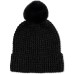 Style & Co Women’s Faux-Fur Pom Pom Shimmer Beanie, Black