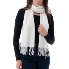 Style & Co Women’s Solid Fringe-Trim Scarf, Ivory