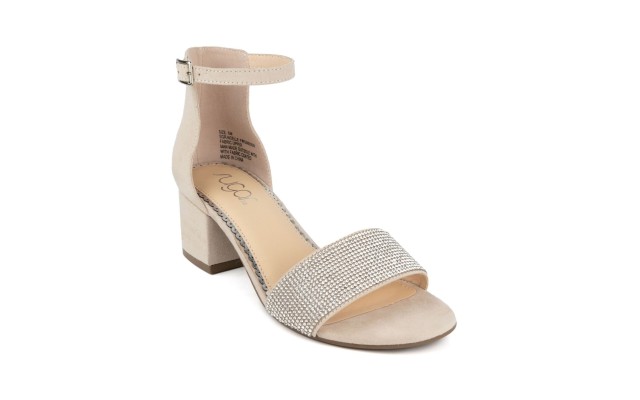  Women’s Noelle Block Heel Sandals, Beige, 5.5M