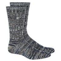 Sun + Stone Mens Marled Socks, Light Blue, Shoe size 6-12