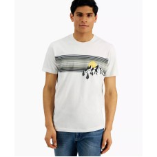 Sun + Stone Men’s Mountain Mirage Print T-Shirt, White, L