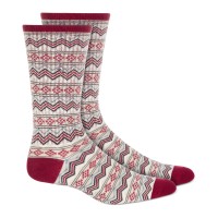 Sun + Stone Mens Printed Eco-Friendly Crew Socks, Red