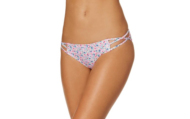  Women’s Stunner Strappy Hipster Bottoms Women’s Swimsuit, White, Medium