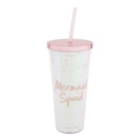 Sunnylife Mermaid Tumbler, Pink, 650 Milliliters