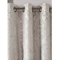SunSmart Mirage 95-Inch Damask Total Blackout Grommet Window Curtain, , 95×50