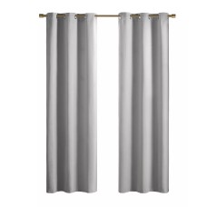 SunSmart Taren Grommet Top Blackout Window Panel Pair, 42″ x 84, Gray