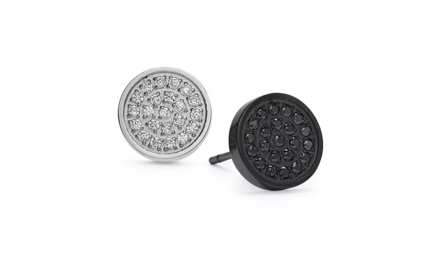  Men’s Two-Tone 2-Pc. Set Cubic Zirconia Cluster Stud Earrings