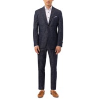 Tallia Men’s Slim-Fit Navy Paisley Suit Separate Jacket (Navy, 40 Short)