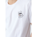 Tbar Art White T-shirt “Always Tired”, X-Large