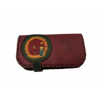 The Season Essentials Handmade Womens Vegan Wallet Water-based Print Eco Friendly Faux Leather Wallet, Red, Little Prince