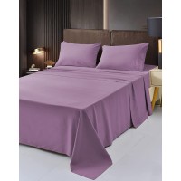 The Season Essentials Wrinkle Free Sheet Sets with Deep Pockets & Stain Resistant, 4 pc, 1800 Thread Count Based, Lavender, King
