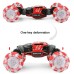  “Scorpion” 2.4 G Gesture Sensing Double Sided 3D Stunt Car with Four-Wheel Drive, Twisting Off-Road Deformation Vehicle Drift Car, Best Gift for Kids and Adults, Red