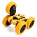  “Spider” Remote Control Double Sided RC Stunt Toy Car, 2.4 G 3-D Stunt Car with Four-Wheel Drive, Twisting Off-Road Deformation Vehicle Drift Car, Best Gift for Kids and Adults, Yellow