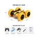  “Spider” Remote Control Double Sided RC Stunt Toy Car, 2.4 G 3-D Stunt Car with Four-Wheel Drive, Twisting Off-Road Deformation Vehicle Drift Car, Best Gift for Kids and Adults, Yellow