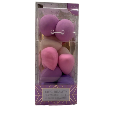 Thinkspace Beauty 14pc Beauty Sponge Set with Clear Organizer Pink